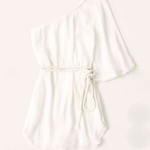 Abercrombie & Fitch Women's One-Shoulder Tunic Coverup